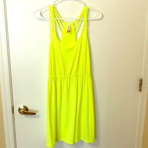Bright yellow beach dress